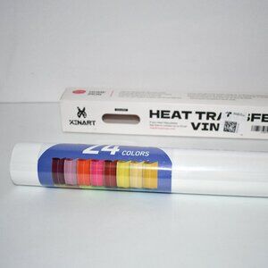 Xinart White Iron On Vinyl,12"x20ft White Htv for Christmas Pattern Shirts, Whit